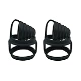 CENGLORY 2 in 1 Silicone Anti Slip Vape Bands Attached Drip Tip Cover Vape Rings Dust Cap for TFV12 Prince TFV8 Big Baby Bubble Glass (2, Balck)