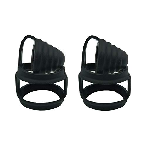 CENGLORY 2 in 1 Silicone Anti Slip Vape Bands Attached Drip Tip Cover Vape Rings Dust Cap for TFV12 Prince TFV8 Big Baby Bubble Glass (2, Balck)