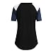 Damas de Moda de Verano de Manga Corta Tops Colorblocked Casual Tops...