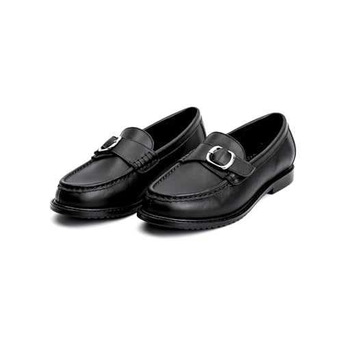 Image of XOBZJH Vintage Penny Loafers for Women Handmade Natural Calf Hair Flats with Arch Support,Comfortable Designer Work Walking Shoes
