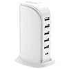 Charging Station for Multiple Devices Upoy, Multi USB Tower Hub with 5 USB+1 Type C Ports, USB C Charger Block Fast Charging for Apple/Samsung/Android Gadgets, Cute Home Office Desk Accessories