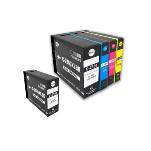 Cartuchos PGI 2500XL de tinta compatible para Canon MB5150 MB5450 y Maxify IB4050 5 uds