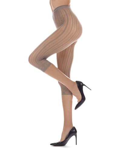 MeMoi Moonlight Blue Linear Footless Net Tights