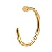 18g Gold Anodized Titanuim Nose Ring Body Piercing Hoop 18 Gauge 3/8" Eg Gifts by EG GIFTS
