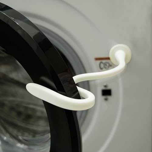 PinkCross Front Load Washer Door Prop – Magnetic Washing Machine Door Stopper, Removable Heavy Duty Silicone Washing Machine Door Holder, Keeps Front Loader Door Open to Prevent Odors (White)
