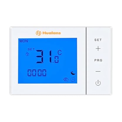 Foto di Termostato Digitale a Batteria per Caldaia a Gas 2 Fili, Cronotermostato da Parete Programmabile, Display LCD, Installazione Facile (Batterie Escluse, NO WiFi)