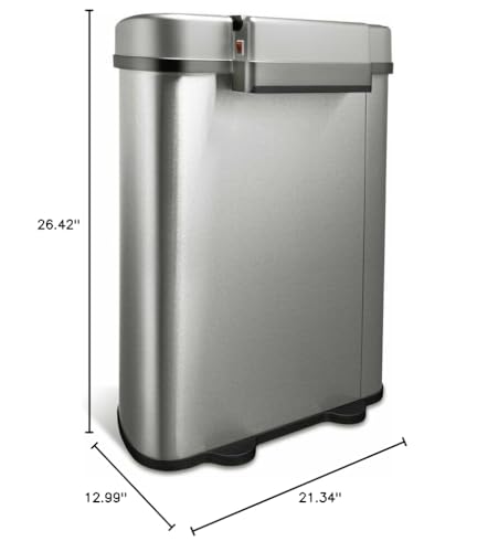 Caneca de Basura de 18 gal Sensor Movimiento Acero miniatura 5