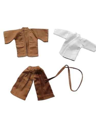 1/12 Scale Clothes Brown Samurai Suit Coat+Underwear+Pants+Belt Model