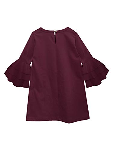 Image of A.T.U.N. (ALL THINGS UBER NICE) Girls Cotton A-Line Knee Length Long Sleeve Casual Dress