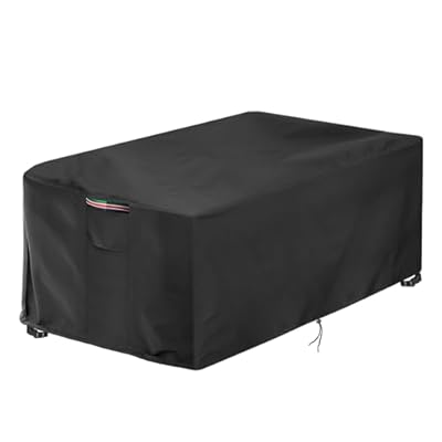Fentill Gas Fire Pit Cover Rectangular,42 Inch Heavy Duty Firepit Table Cover,Waterproof Patio Tall Propane Firepits/Table Cover,42" Lx 25" Wx 24" H