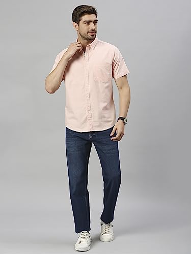 Image of Thomas Scott Men's Cotton Casual Shirt | Regular Fit | Soft & Breathable Fabric | Stylish Everyday Wear for Work, Travel & Outings