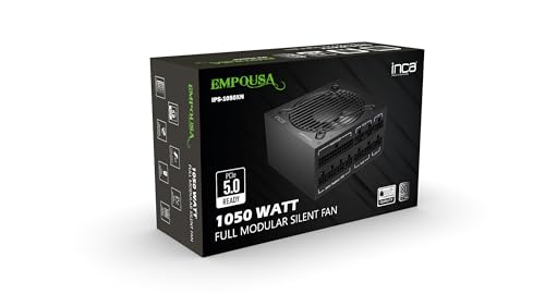 INCA IPS-1050XN Silent Power Supply Compatibile con i più recenti standard ATX 12V V2.3 La ventola estremamente silenziosa da 120 mm garantisce un flusso d'aria eccezionale (1050XN) - Alimentatore - Immagine 8