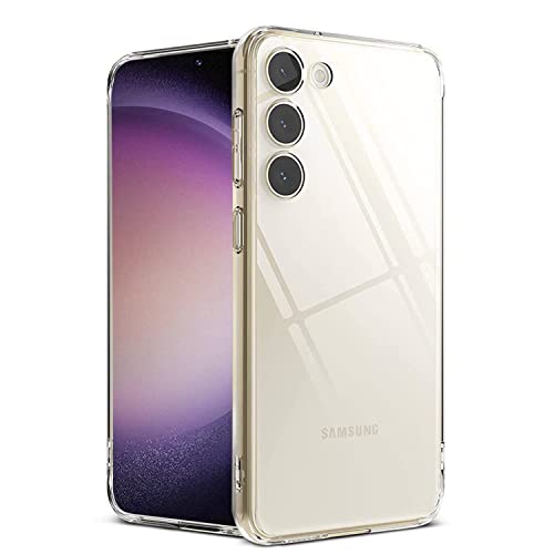 Image of NISHTECH for Samsung Galaxy S23 Plus 5G (2023) Premium Transparent Hybrid Soft Slim Dust Proof Back Case Cover with Camera Protection
