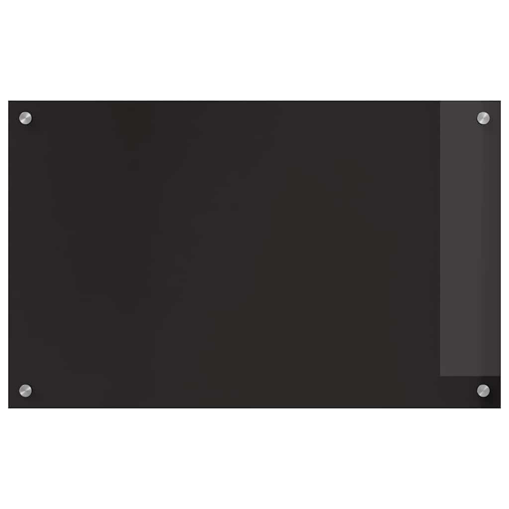 Generisch Küchenrückwand 2 pcs Schwarz 80 x 50 cm Gehärtetes Glas,Heim Garten,Küche Esszimmer,Küchenhelfer -utensilien-3415546