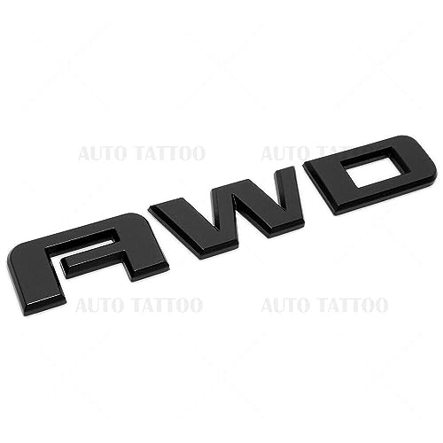Image of 1Pc 2010-2020 Acadia Terrain Liftgate AWD Letter Emblem 3D Badge Nameplate Replacement for Acadia Terrain (Matte Black)