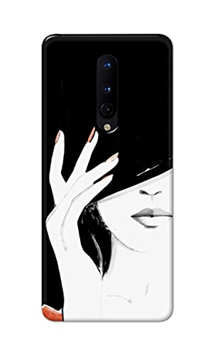 Image of PRINTFIDAA Photo of Beautiful Girl Hard Back Cover for OnePlus 8 (6.55 inch) Back Cover -(P6) KAT1005