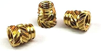 10PCS Brass Knurled Nut 6030 B Copper insert Melt Nuts Insert QT M3x5.0 OD4.9mm|Nuts| (Size: QT M3x5.0-OD4.9mm)