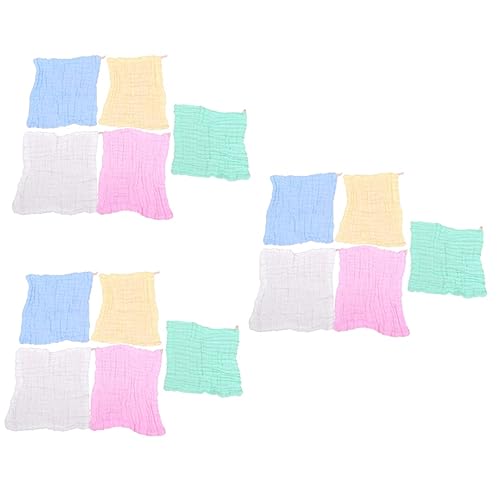 SAFIGLE 15 Uds Toallas De Baño para Bebé Toallitas para Bebé Toallas De Muselina para Bebé Toalla para El Cuerpo del Bebé Toallita para La Cara del Bebé Paño De Algodón para La Cara