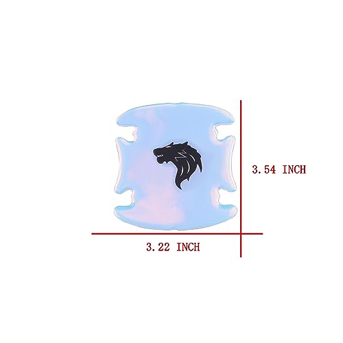 Image of Wolf Car Door Handle Stickers Car Door Cup Protector Door Handle Scratch Cover Guard Protective Outdoor Safety Reflective Strips Gradient Color for Universal car (4pcs Door Bowl Sticker)