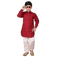 kacery Boy's Kid's Cotton Kurta Pathani BK266 MROON size-12