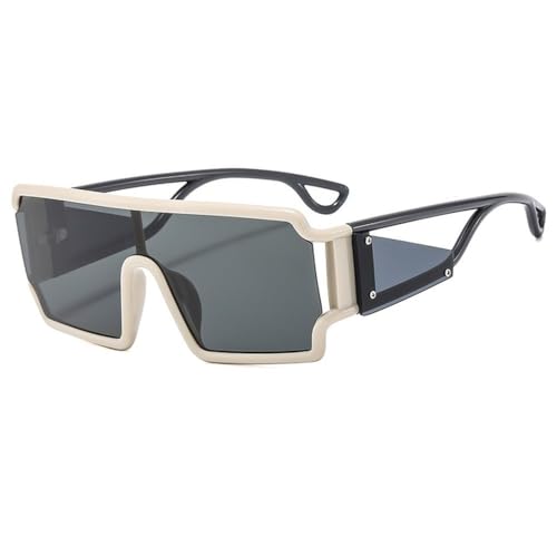 Lunettes de soleil à monture creuse au design rétro surdimensionné à la mode