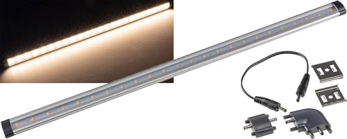 Preisvergleich Produktbild ChiliTec LED Unterbauleuchte 50cm Küchenleuchte Lichtleiste 5Watt 533 Lumen 12Volt Dimmbar Beleuchtung in Küche Regal Schrank verlängerbar warmweiß