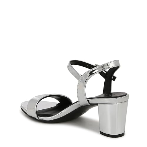 Naturalizer Womens Bristol Ankle Strap Block Heel Dress Sandal Silver Mirror Metallic 6 W by Naturalizer - Used condition - Image 8