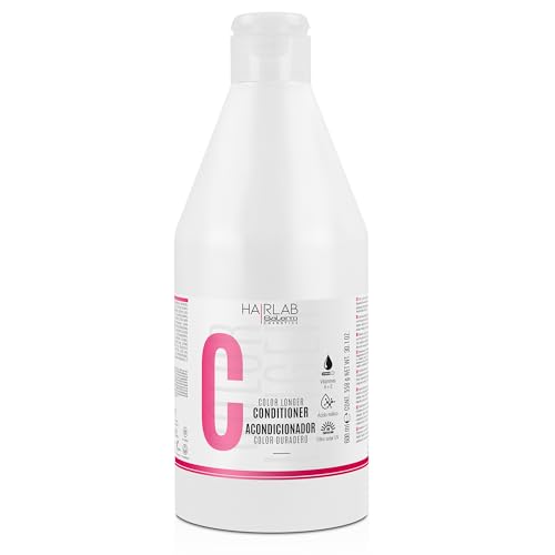 SALERM - Acondicionador Pelo Teñido - Color Longer Hair Lab - 600 ml - con Provitamina B5 y Vitaminas A y E - Sella y Mantiene el Color - Filtro Solar UV - Sin Sulfatos ni Parabenos