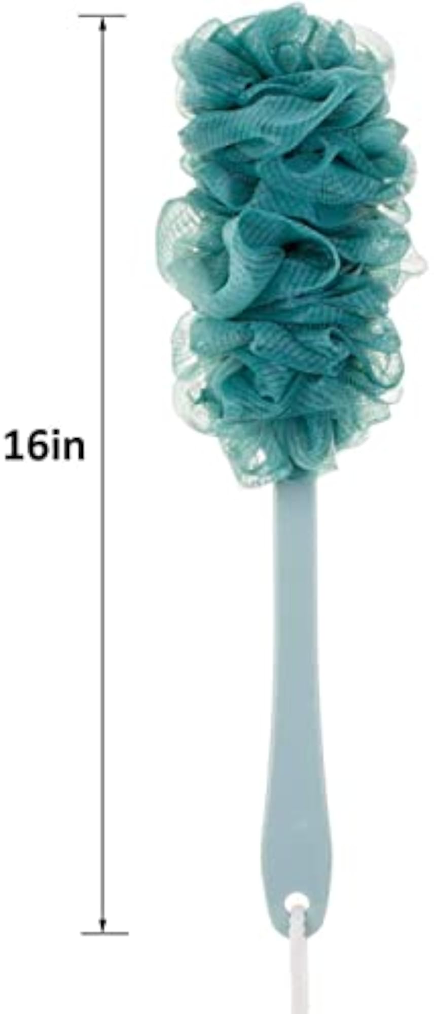 Loofah Body Cleansing Bath Sponge with Long Handle, Soft Nylon Mesh