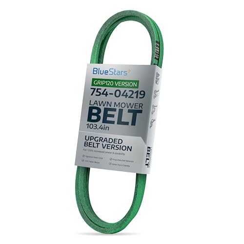 Image of [Upgraded Grip120] BlueStars 754-04219 954-04219 Mower Deck Belt 1 /2x103.4 | Deck Belt for 46 Inch Deck Cub Cadet LTX 1045 LTX 1046 Troy Bilt Horse XP Bronco Craftsman T1600 T140 Aramid Cord