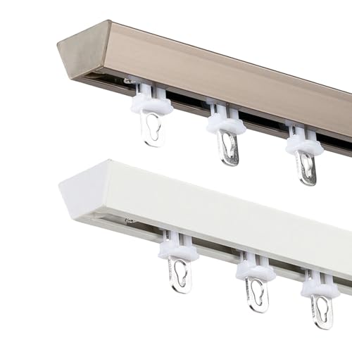 Rail Rideaux Plafond, Rail De Rideau Robuste, Tringle À Rideau Montée Au Plafond Pour Bureau, Salon, Chambre (1-6 M)(White,1.5m)