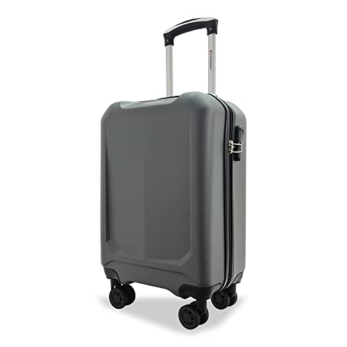 Mala Rígida De Fibra 360° Tamanho Bordo - Gladiador A6 (Grafite)