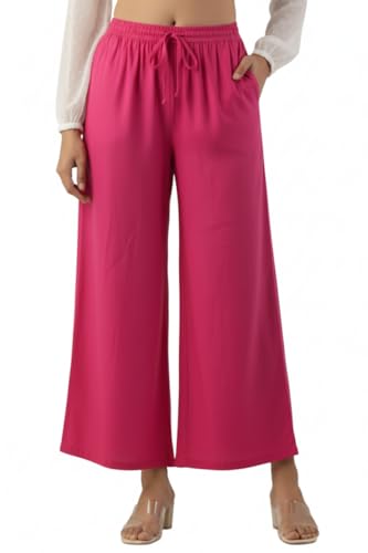 Image of Moirai Super Soft Viscose Rayon Palazzo Pants for Women Relaxed & Regular Fit Solid Palazzo for Women & Girls Casual Ethnic Wear