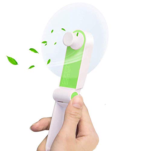 Mini Handheld Fan, Personal Portable Cooling Fan Foldable Desktop Table Electric Fan USB Rechargeable Air Conditioning Fan Strong Wind Adjustable 2 Speeds Pocket Size Gift