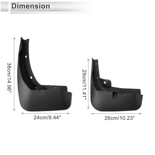 Image of X AUTOHAUX 1set Front and Rear Mud Flaps Splash Guards Mud Guards for Audi Q7 2016-2020 W /Mount Accessories