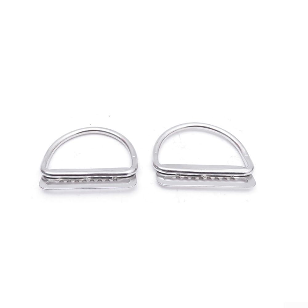 316 Stainless Steel D-Ring for Seatbelt - Ideal for Diving Sidemount (2pcs) - 5