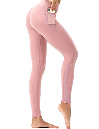 GLESTORE Leggings de Deporte para Mujer, con Bolsillos para Gimnasio, Fitness, Pilates con Cintura Alta