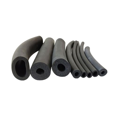 Black Antifreeze Foam Tube Pipe Insulation, ID:13.0mm/16mm/20mm/25mm, Long:1.7/1.8ft, Flexible Pipe Insulation Tubing, Waterproof Pipe Cover Wrap, for Roof Racks, Guitar Stands(ID16mm/T15mm)