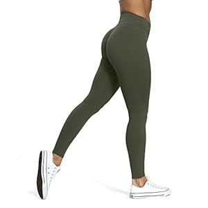 Aoxjox High Waisted Workout Leggings for Women Scrunch Tummy Control Luna Buttery Soft Yoga Pants 26″