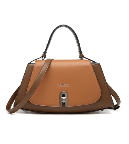 myfriday Women's Crossbody Bag Vegan Leather Trapezoid Handbag Purse, Fashion