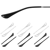 Spécifications: Couleur: Transparent/Noir; Matériau: Plastique; Taille du trou: 1.4mm / 0.06 pouce; Dimensions: 70 x 9 x 2.5mm / 2.76 x 0.35 x 0.1 pouce(L*l*H); Contenu: 6 Paires x Branches de lunettes de remplacement