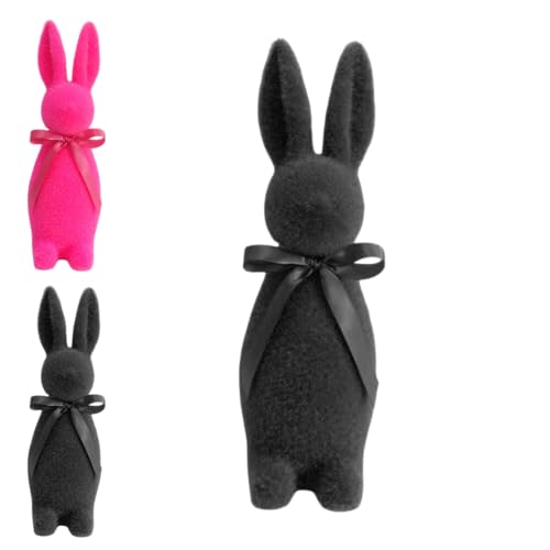 Lapin décoratif floqué idée cadeau design pour décoration de Pâques