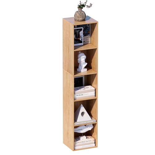 NewBeth 5 Cube Storage Organizer, 5 Tier Cube Low Bookcase
