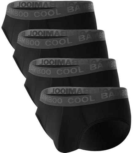 BAMBOO COOL Men's Underwear Briefs Soft Breathable Briefs Underwear Contour Pouch No Fly Men's Briefs