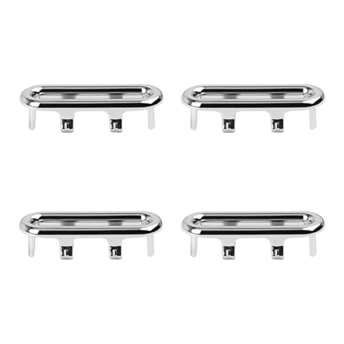 Anillo embellecedor para rebosadero de lavabo - Tapas para orificio de rebosadero de desagüe de baño, juego de 4 anillos para rebosadero de lavabo y bañera | Anillo embellecedor ovalado para rebosader