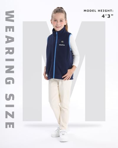 Image of Venustas Kids Heated Fleece Vest with Battery Pack Included, Warmer Youth Electric Heating Vest for Girls