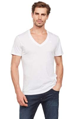 G-STAR RAW Base Heather T-Shirt 2 Pack Homme ,Blanc (white solid D07203-2757-2020), M