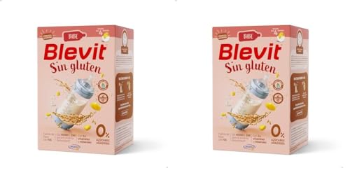 Blevit Bibe Sin gluten | 500g | Papilla para Bebé desde los 4 Meses con 95% de Cereales - 14 Vitaminas y Minerales (Paquete de 2)
