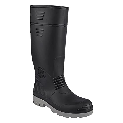 Hillson Black & Grey Steel Toe Gumboot Torpedo 212 Size