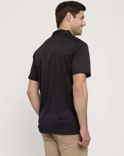 Image of 3 Pack:Mens Quick Dry Fit Polo Shirt Short Sleeve Golf Tennis Clothing Active Wear Athletic Performance Tech Sports Essentials Moisture Wicking Casual Dri-Fit T Shirts Set